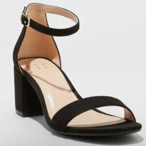 A New Day Mich Low Block Heels Faux Suede Shoes Size 9 1/2 US